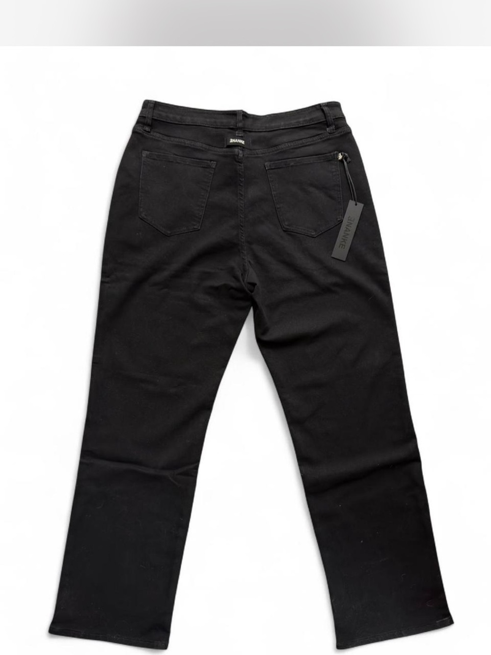 ANANKE Jet Black Straight Leg Stretch Denim Jeans Size 36